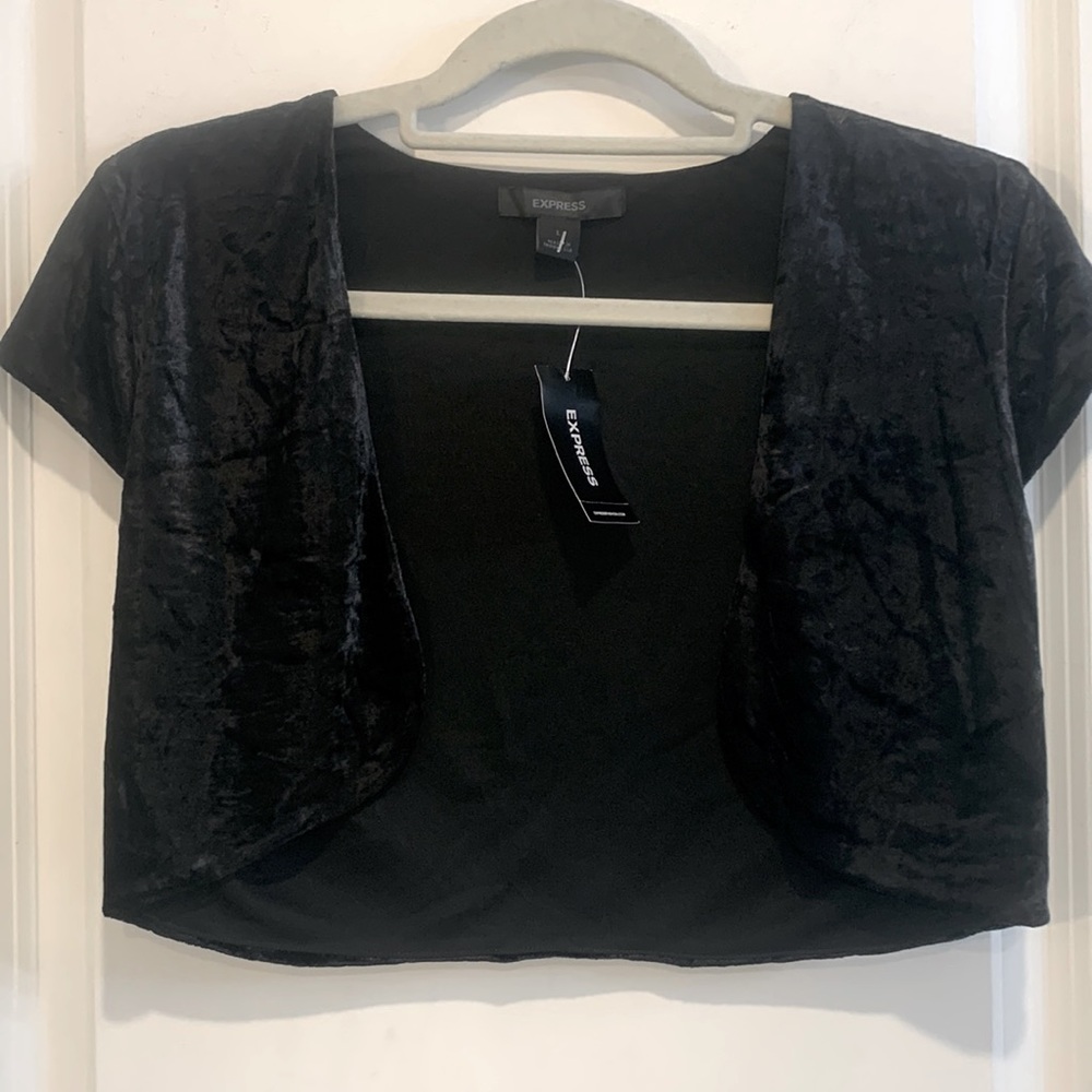 NWT - Express Crushed Velvet Shrug